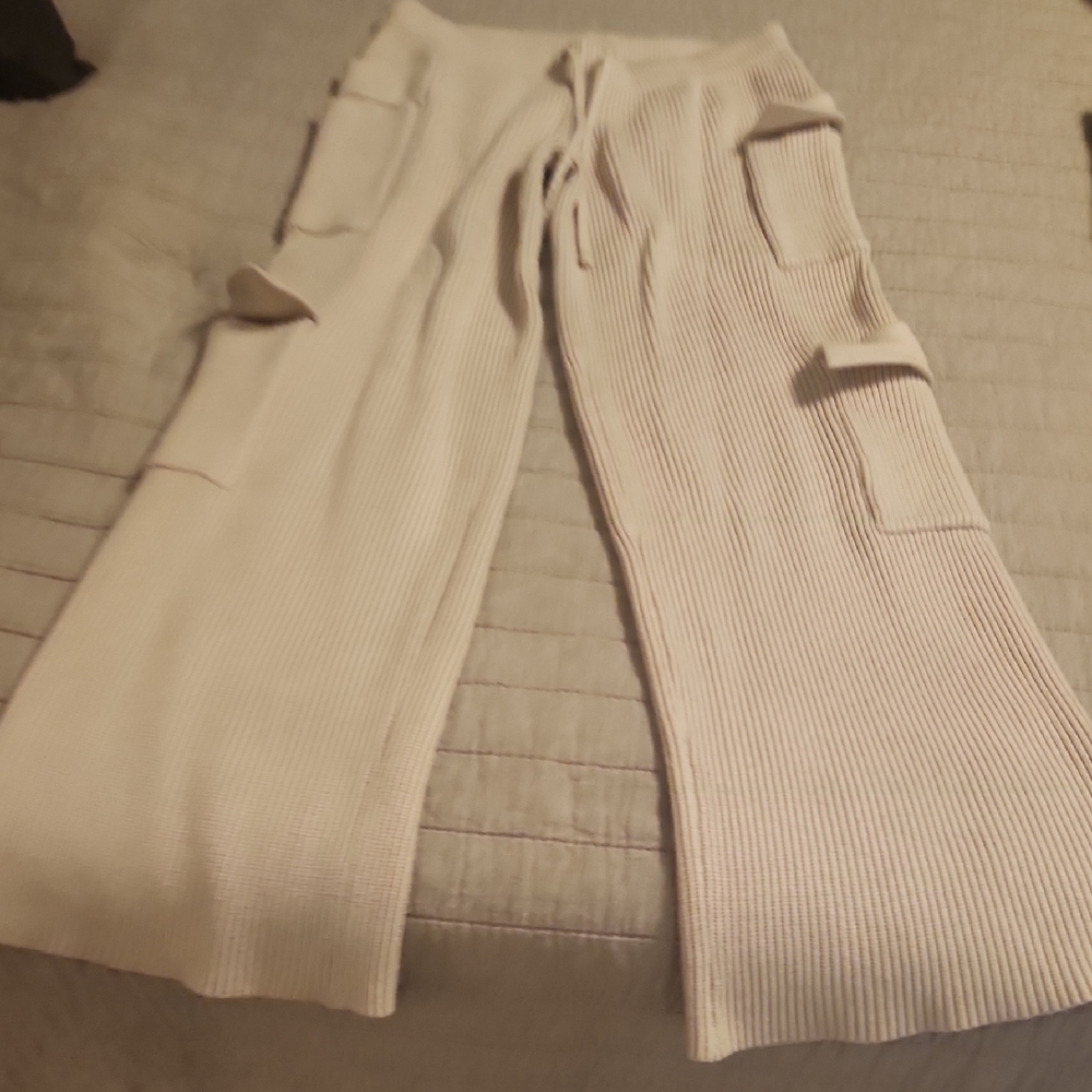 Edikted Women's Cream Wide-Leg Pants
